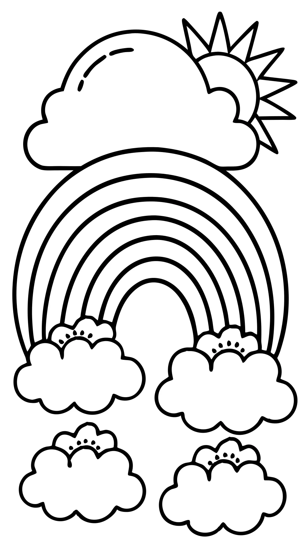 coloring pages rainbow